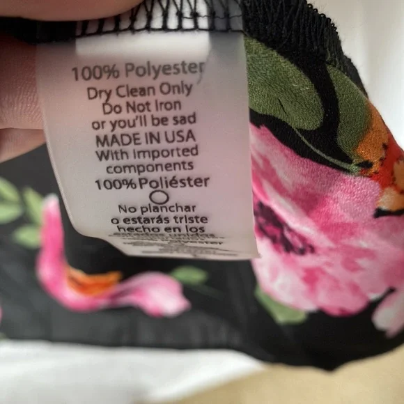 Lularoe Shirley Kimono black with floral print Size Large - Picture 4 of 6